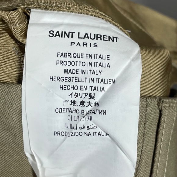 Saint Laurent Pants Womens Small 4 brown straight leg designer trouser classic - Picture 5 of 12